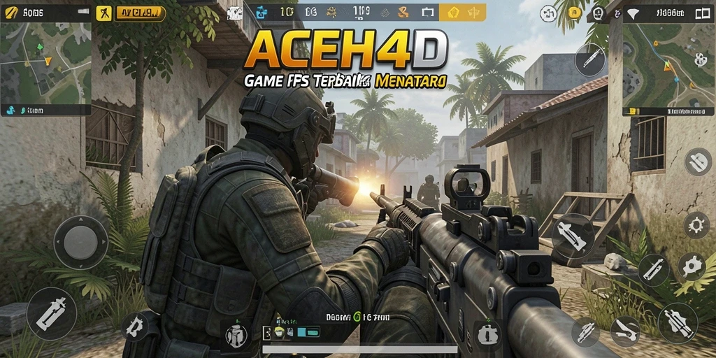 Screenshot menunjukkan aksi intens gameplay FPS di ACEH4D.