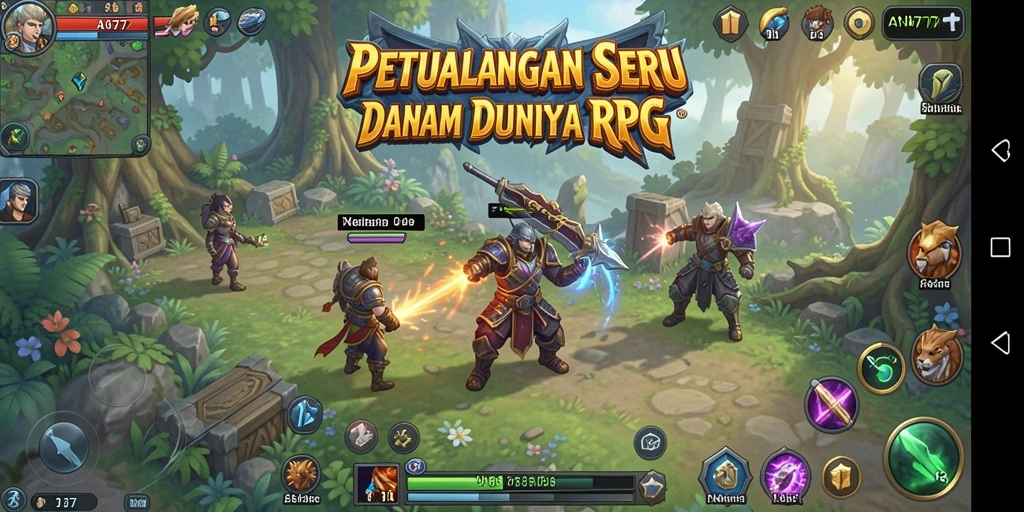 Tampilan utama gameplay AN777 yang menampilkan aksi petualangan RPG yang seru.