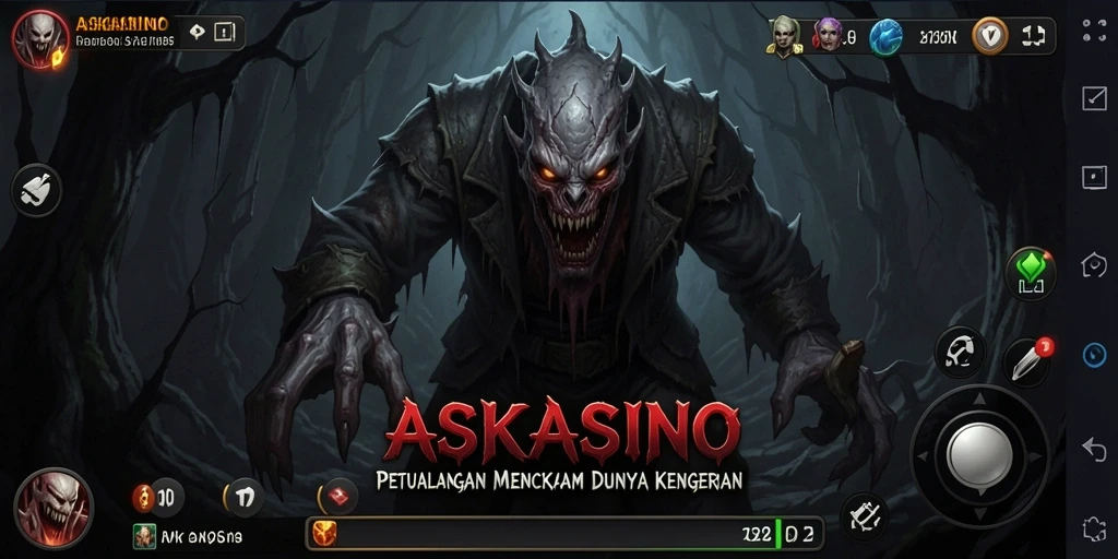 Gameplay menegangkan dalam dunia kengerian ASKASINO.