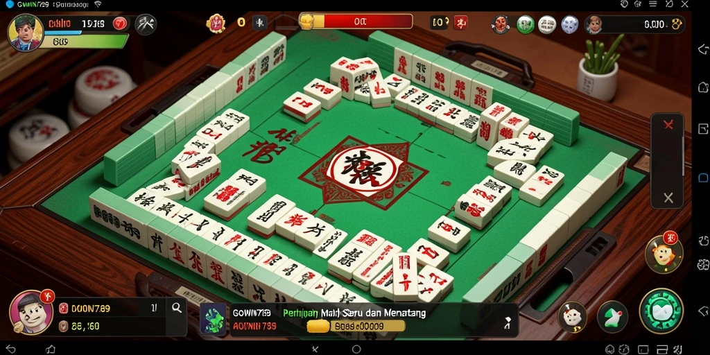 Tampilan gameplay GOWIN789 dengan aksi Mahjong yang seru.