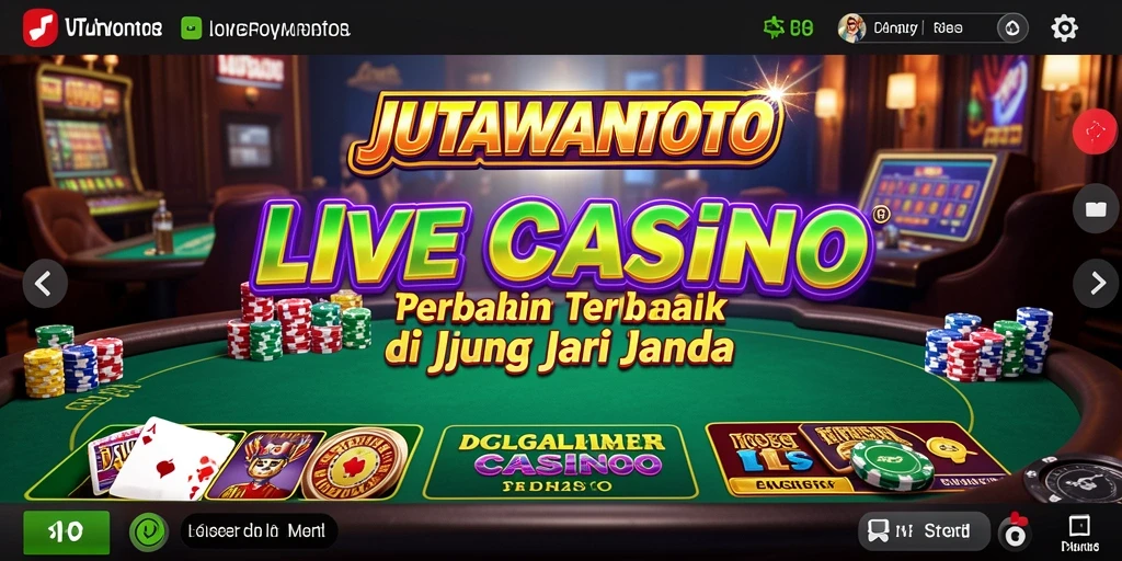 Tampilan gameplay Live Casino JUTAWANTOTO yang mengesankan.