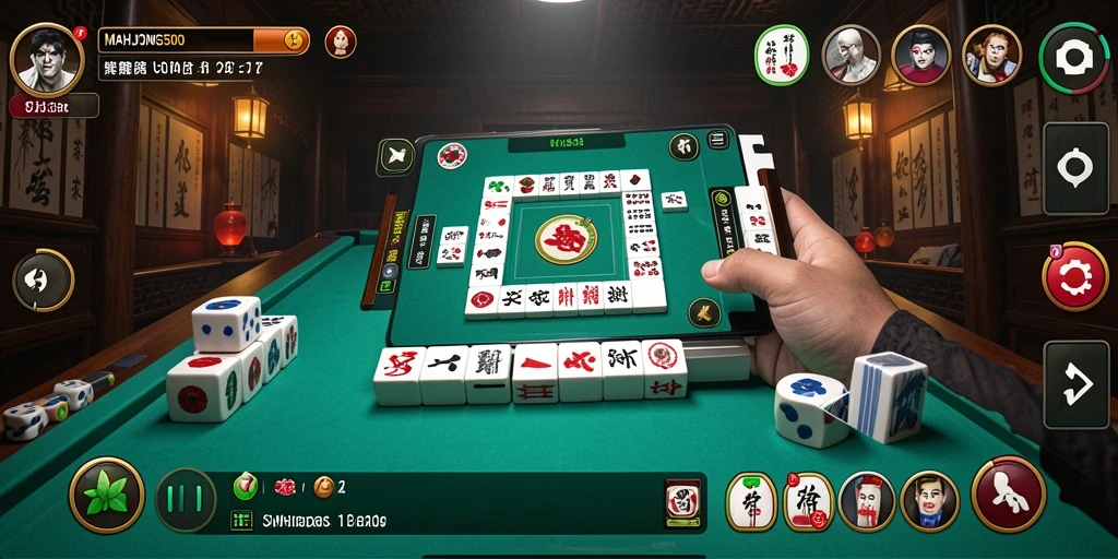 Tampilan gameplay seru dan menarik dalam MAHJONG500.