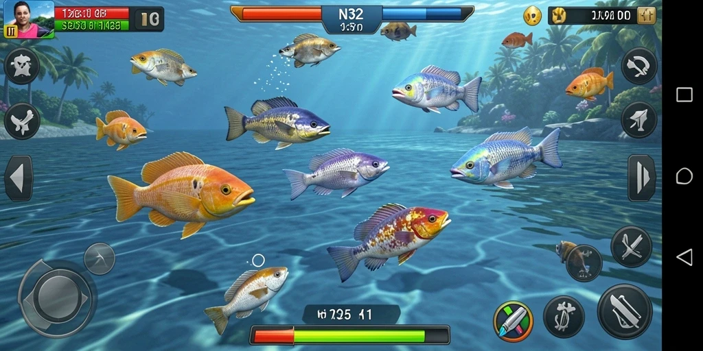 Gameplay menegangkan saat menembak ikan di N32.