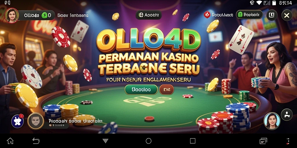 Screenshot OLLO4D menampilkan pemain menikmati permainan Kasino yang seru.