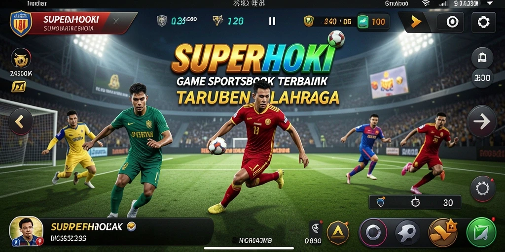 Tampilan menarik dari gameplay SUPERHOKI yang mendebarkan.