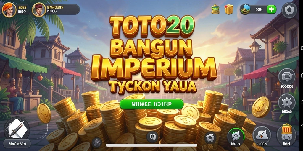 Screenshot gameplay TOTO20 menampilkan aksi membangun bisnis yang seru.
