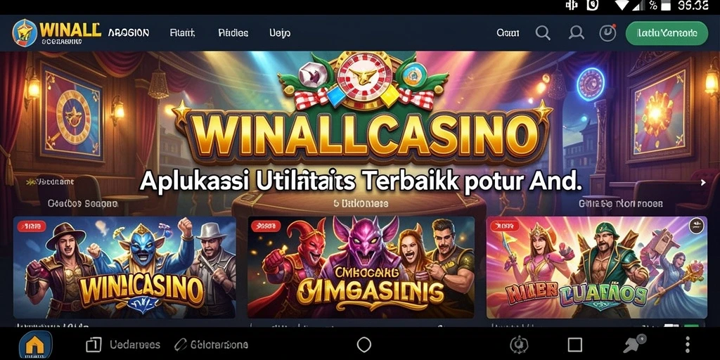Tampilan utama <strong>WINALLCASINO</strong> dengan fitur utilitas yang lengkap.